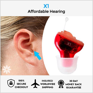 X1 Invisible Hearing Aid - HearGlow