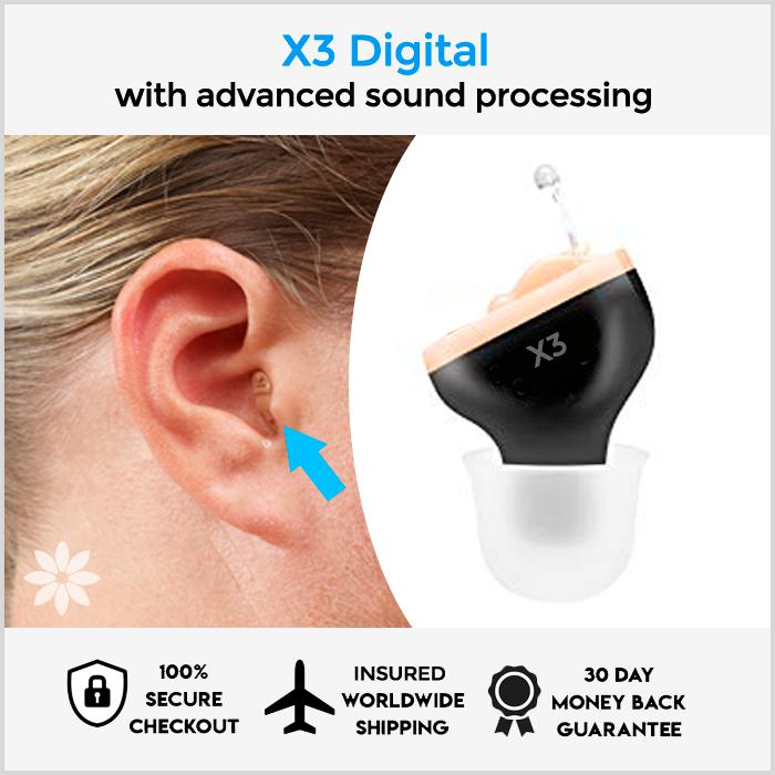 X3 Digital Hearing Aid - HearGlow